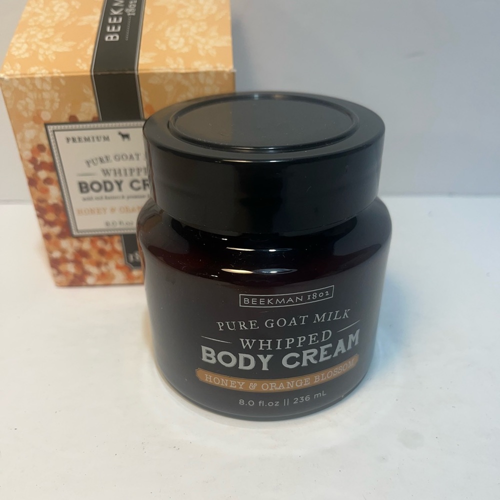 BEEKMAN 1802 GOAT Milk Whipped Body Cream-Honey & Orange Blossom 8 Oz NEW